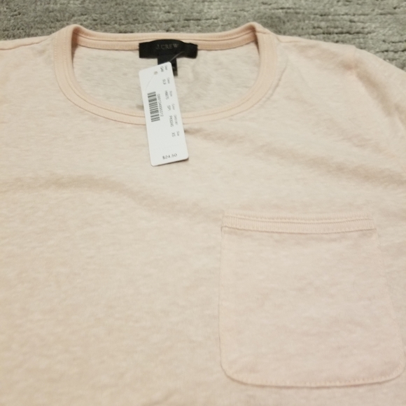 NWT Pink J Crew Pocket Tee - Picture 2 of 3